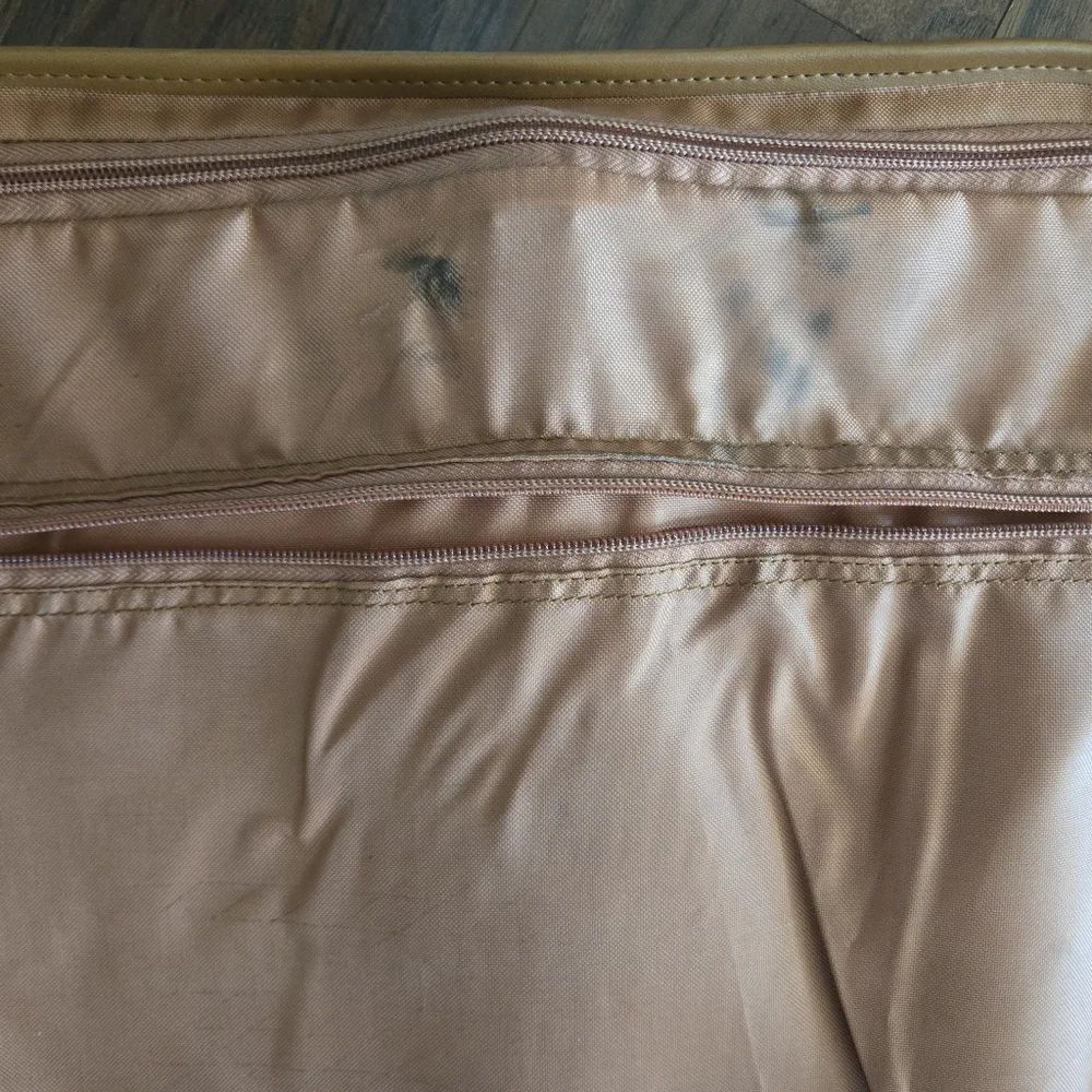 Vintage Brown Large Map Print Hanging Garment Bag